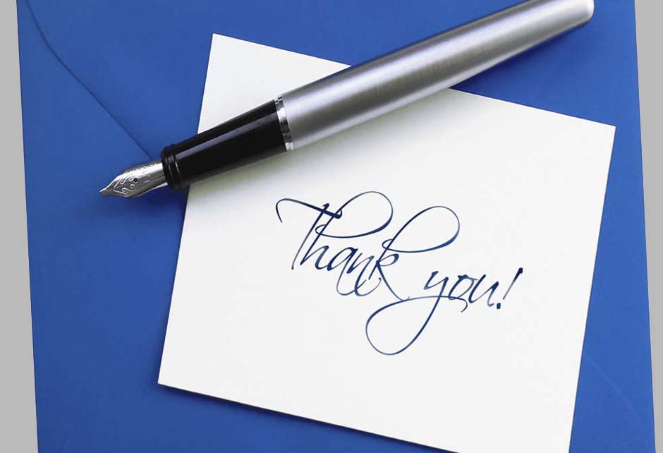 Thank you notes, with a touch of class